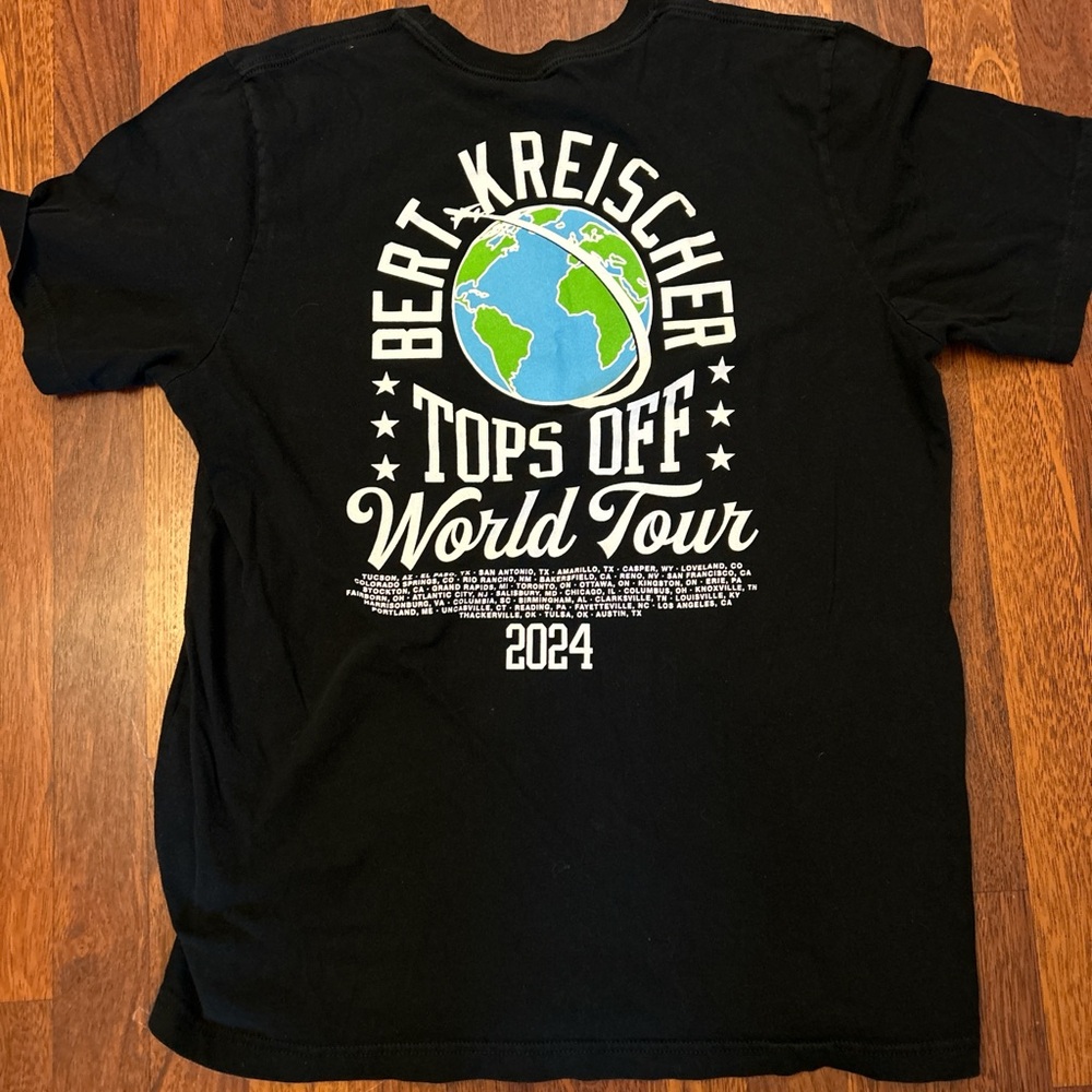 Comedian Bert Kreischer Tops Off World Comedy Tour Merch Funny Tshirt Size XL